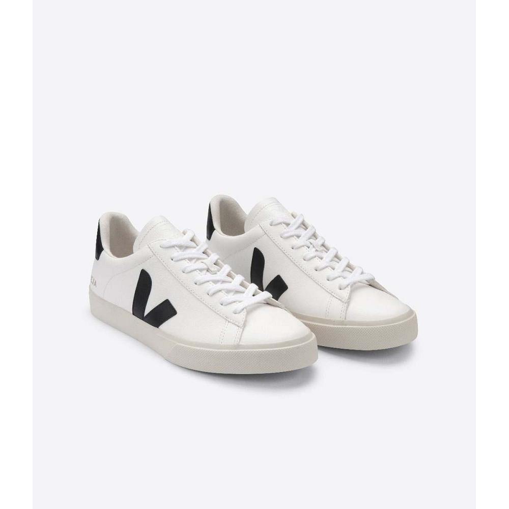 Low Tops Sneakers γυναικεια Veja CAMPO CHROMEFREE White/Black | GR 592LIS